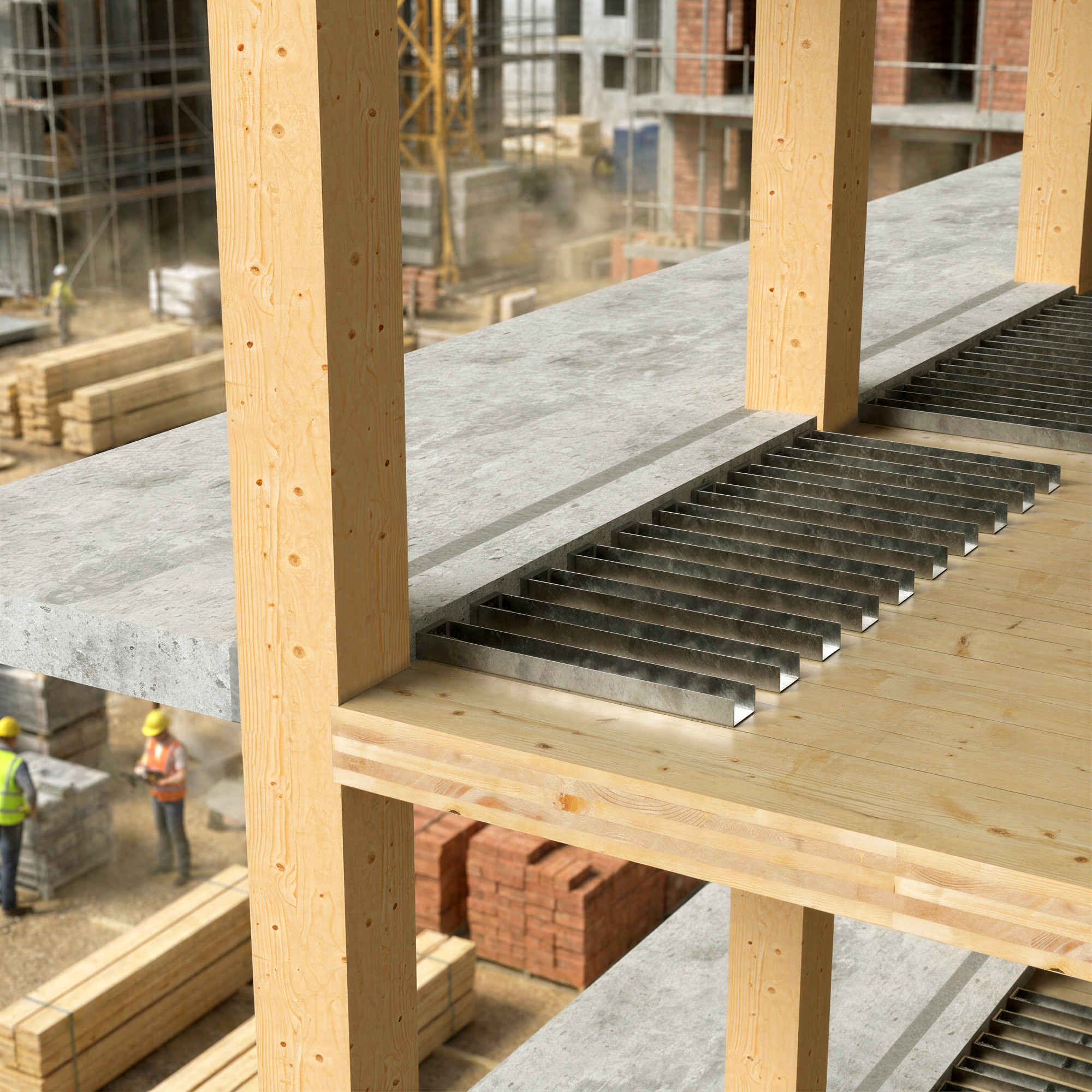 TimXtend system for cantilever balconies CLT timber buildings WHTVG900 connector
