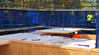 72 new house in cross laminated timber and concrete with DEFENCE ADHESIVE