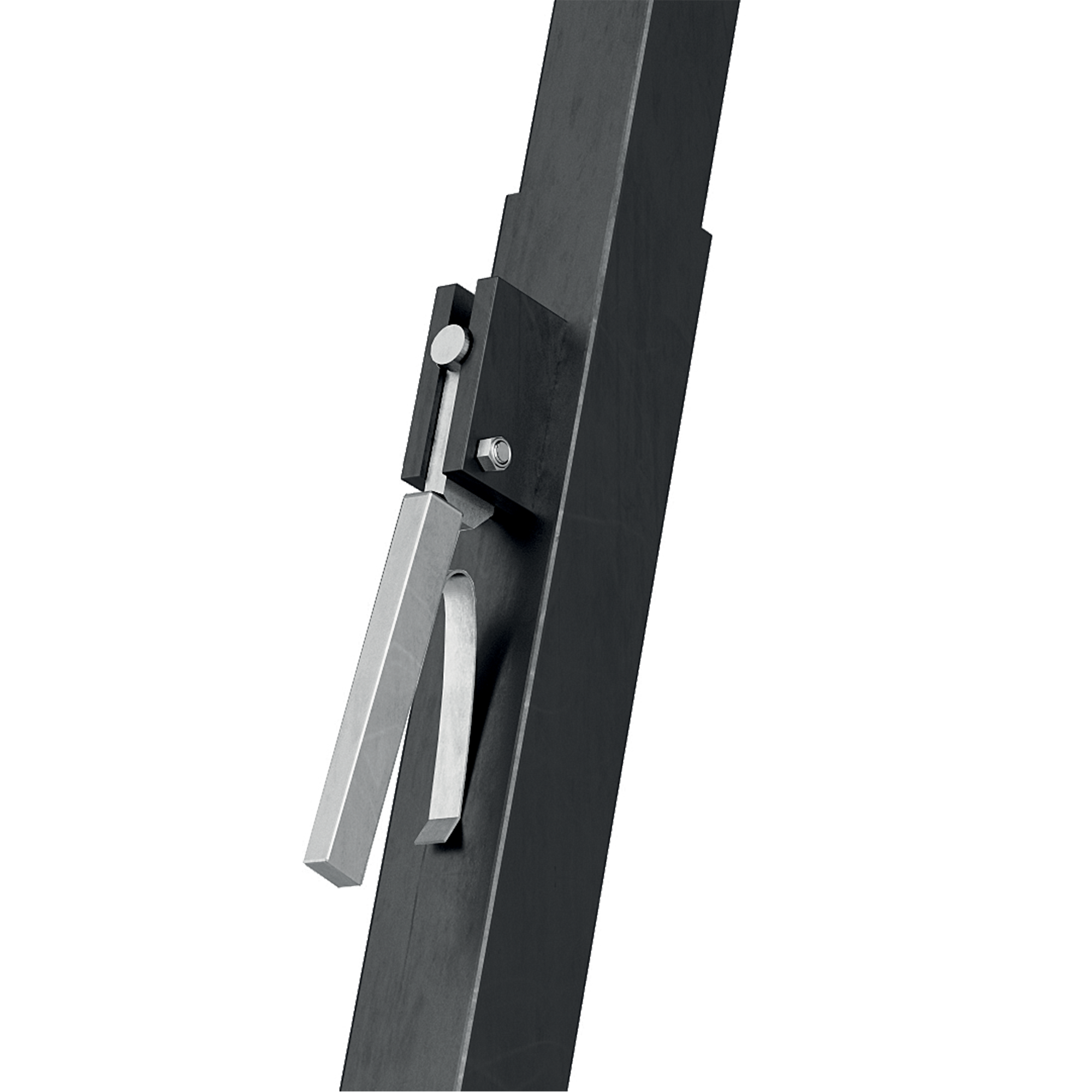 close-up of adjustment handle on giraffe gir6000 clt wall assembly prop for prefabricated timber framing system-giraffe