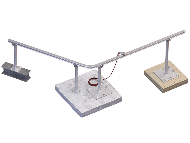 Spring Rails For Towers ROOF FALL PROTECTION SYSTEMS ON SUPPORT | H-RAIL + TOWER | ROTHOBLAAS