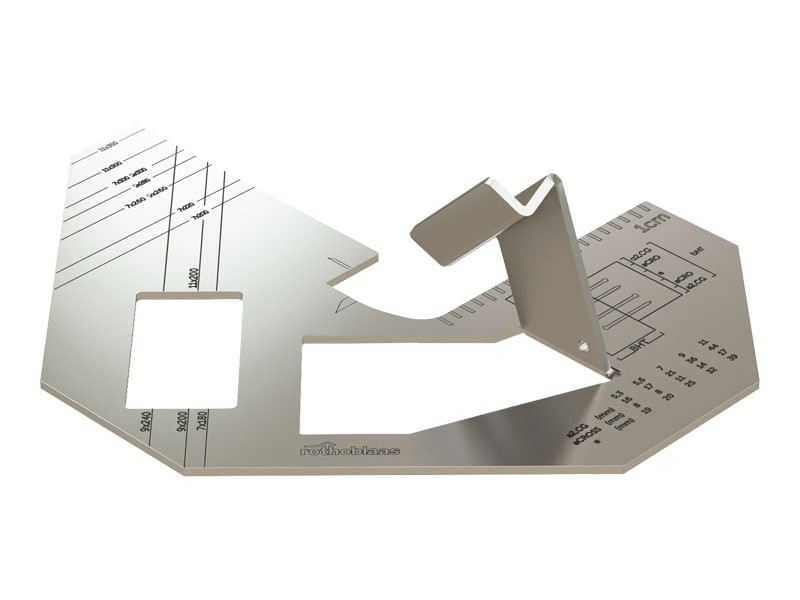 template for 45° screw connections