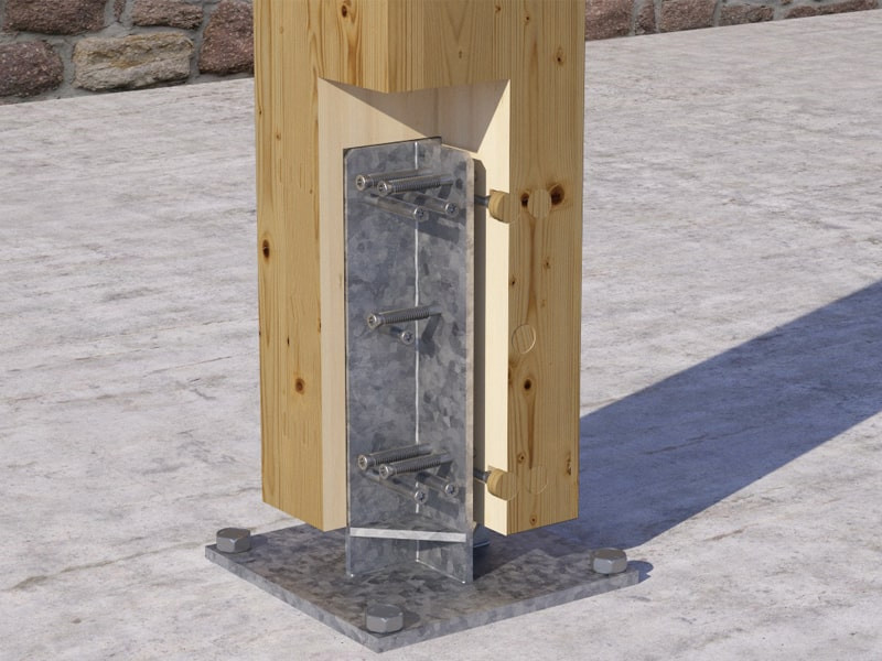 cross-shaped post base