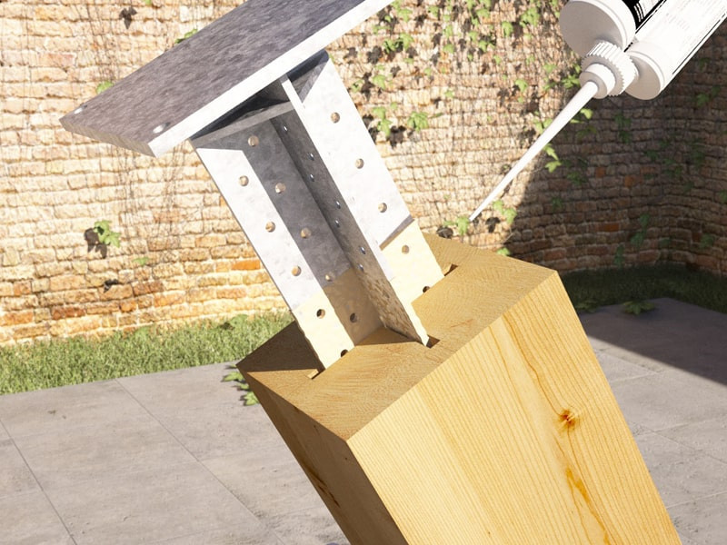 cross-shaped post base